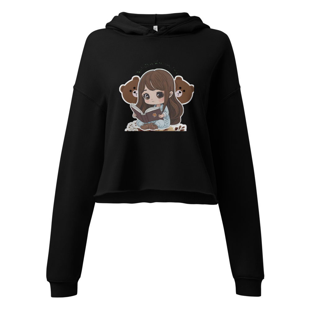 Cute Teddy Girl Cropped Hoodie