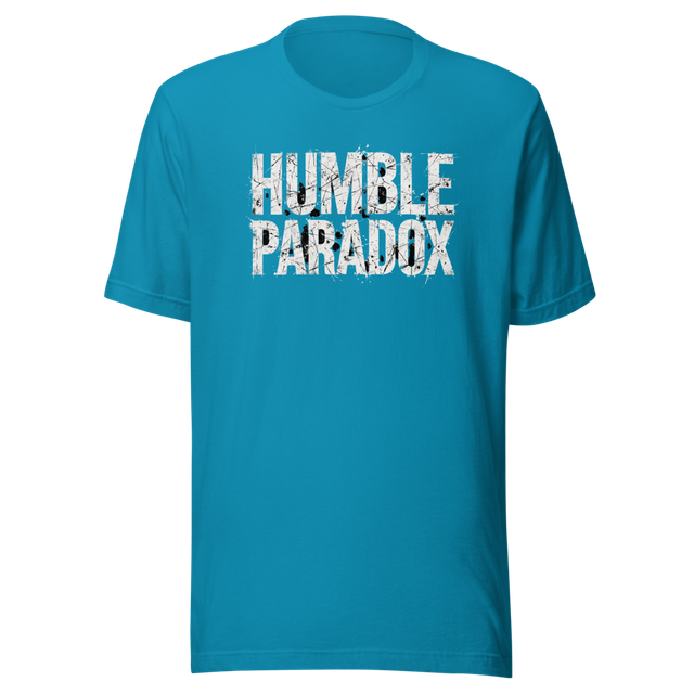 Distressed Wordmark: Aqua — Humble Paradox Tee