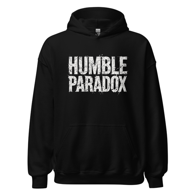 Distressed Wordmark: Noir — Humble Paradox Hoodie