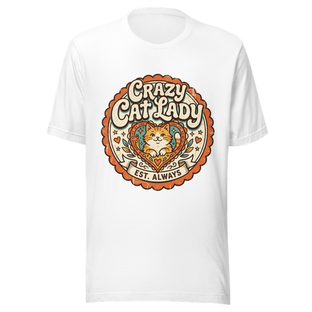 Crazy Cat Lady Vintage T-Shirt Gift