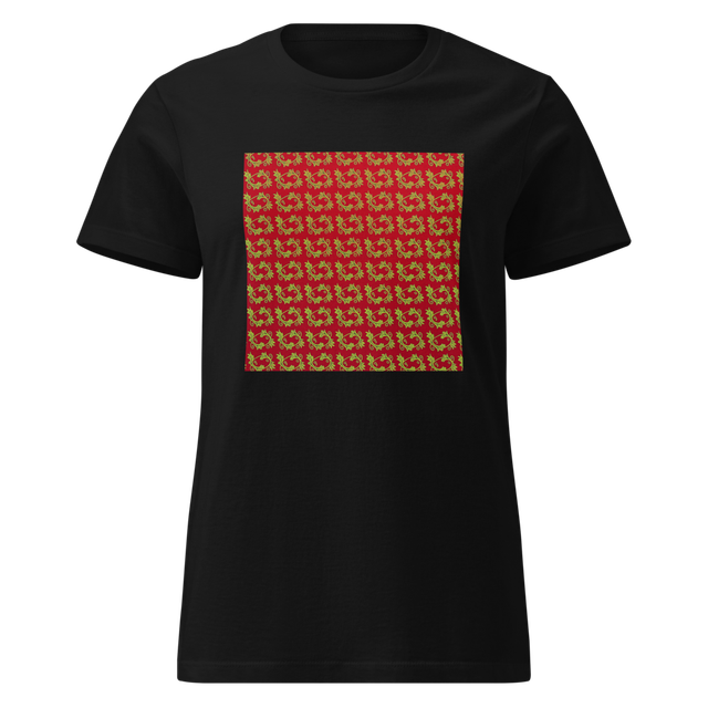 Persian red floral pattern