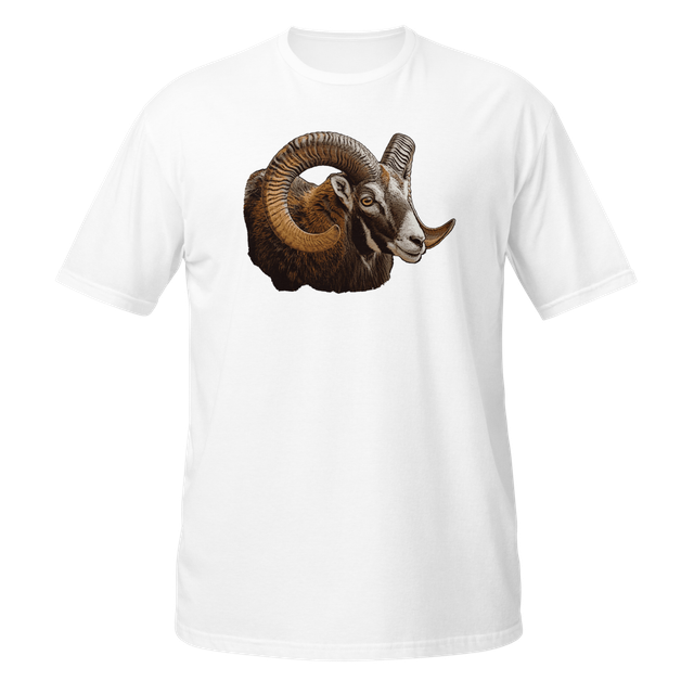Mouflon head designcolored horn