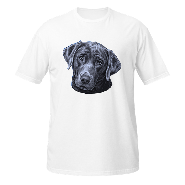 Sketch-style dog portrait