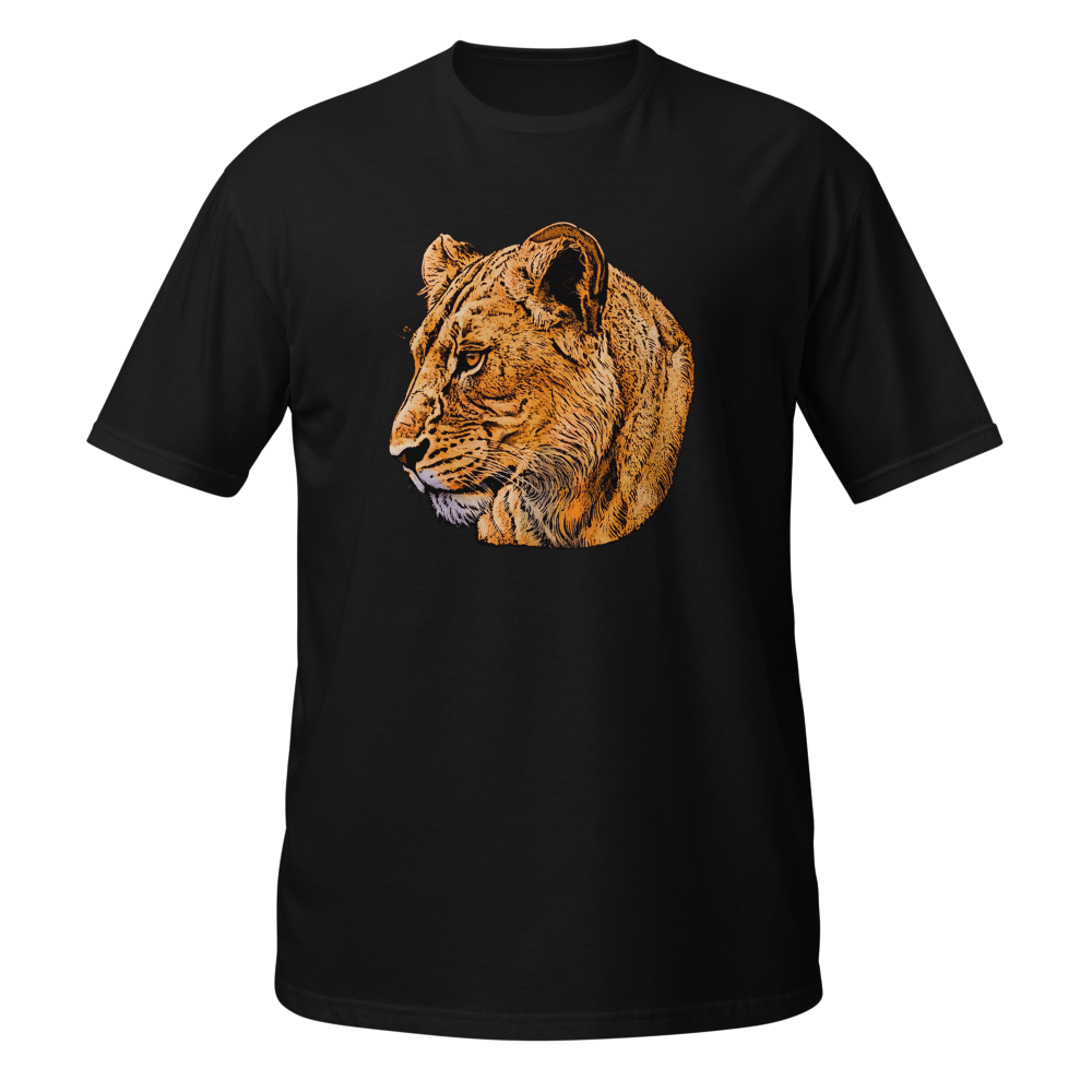 yellow contrast lion's head lioness 