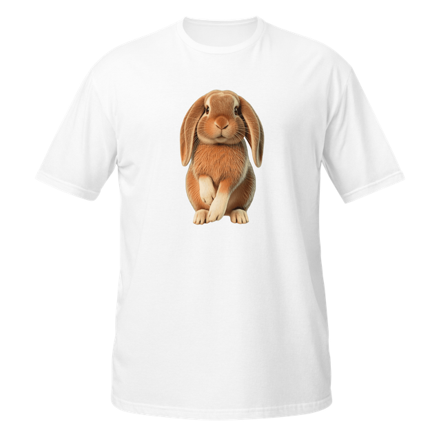 Watercolor-style illustration of a cuddly bunny