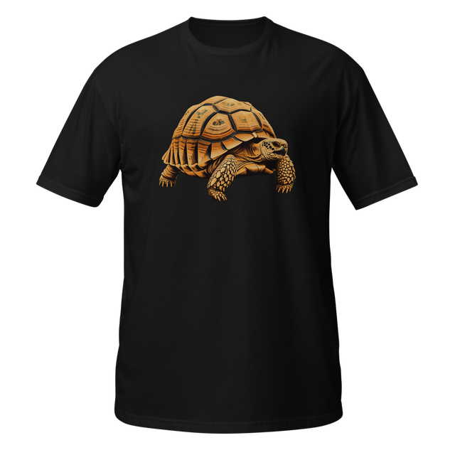 Detailed motif of a large land tortoise