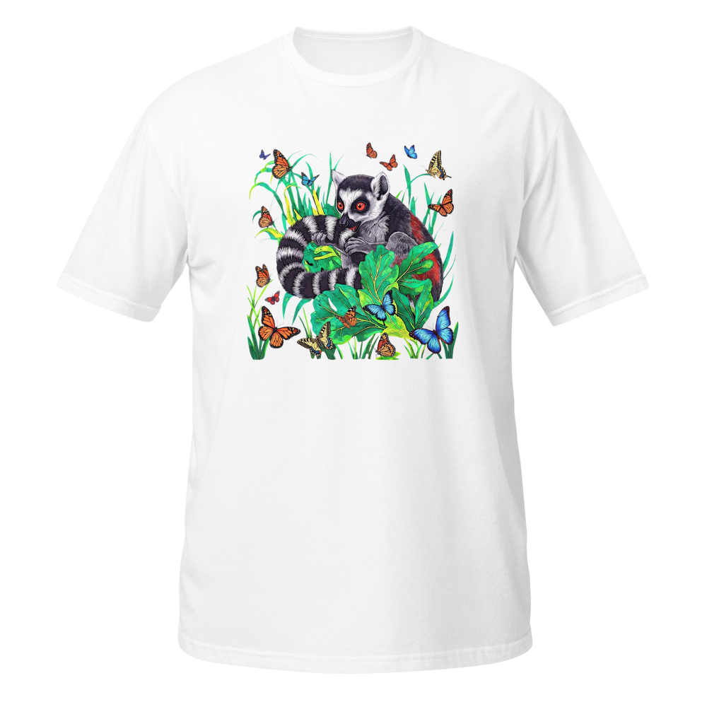 Butterflies and ring-tailed jungle lemur