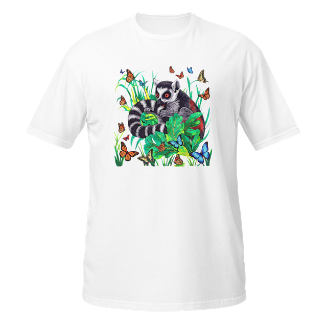 Butterflies and ring-tailed jungle lemur