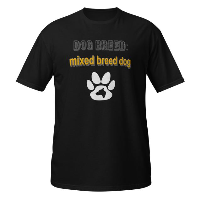 Paw print logo mixed-breed dog