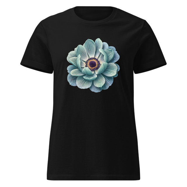 blossom blue-green anemone water drop