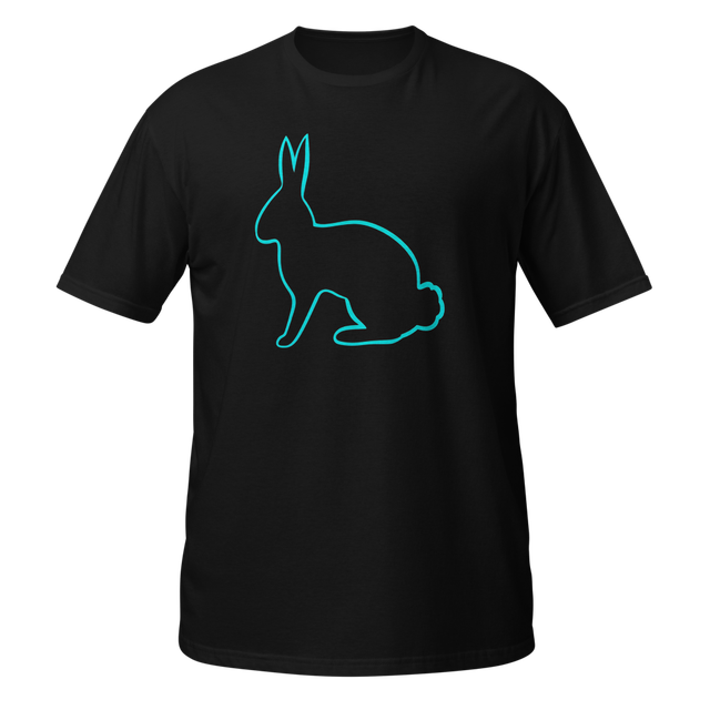 cute outfits neon bunny outline