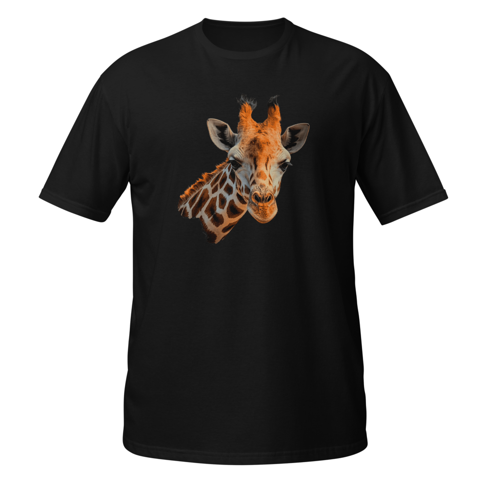 African outfit giraffe portrait natural look 