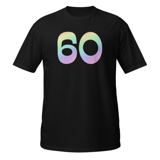 Numbers 60 pastel gradient