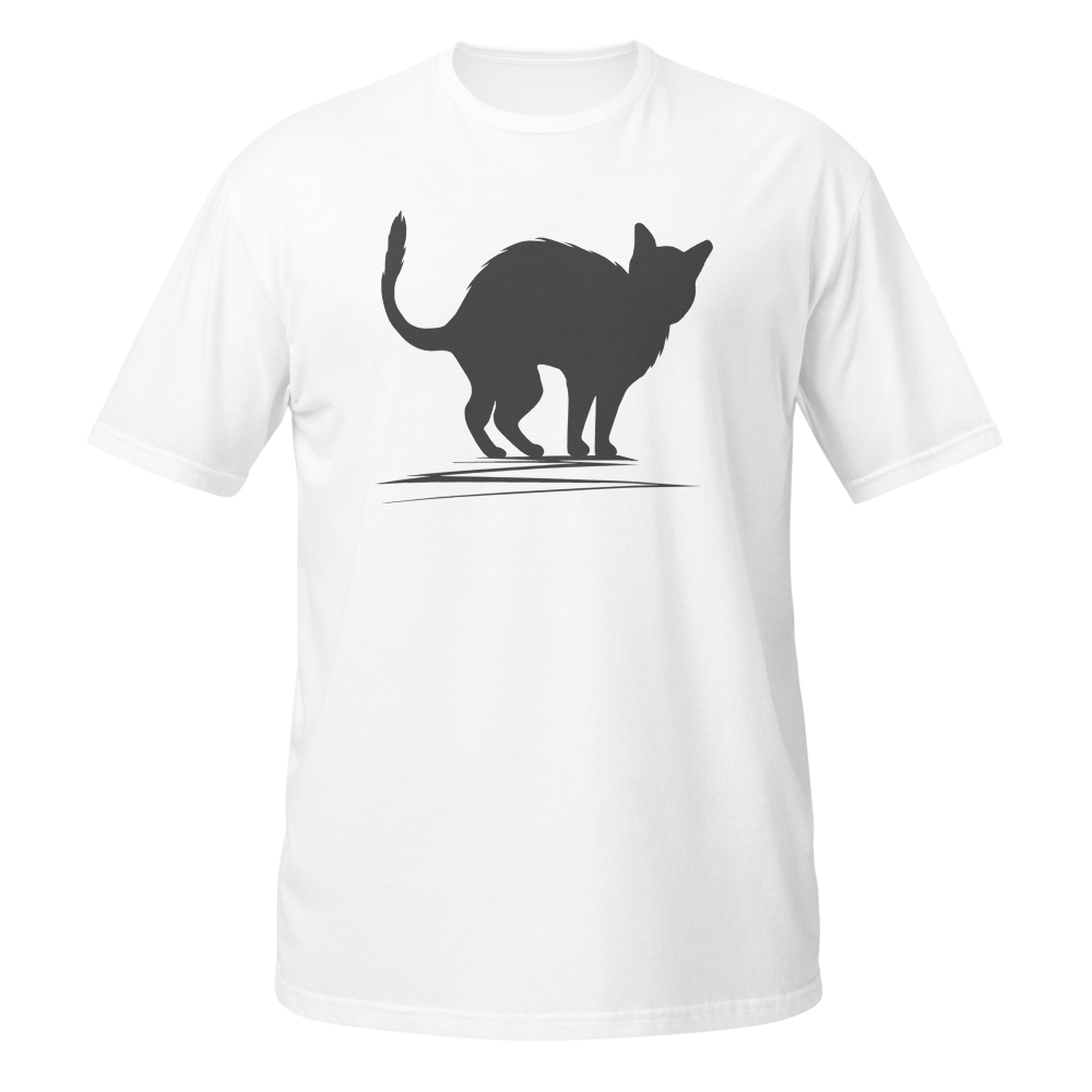 Spooky designs silhouette of a cat arched back