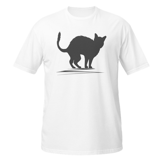 Spooky designs silhouette of a cat arched back