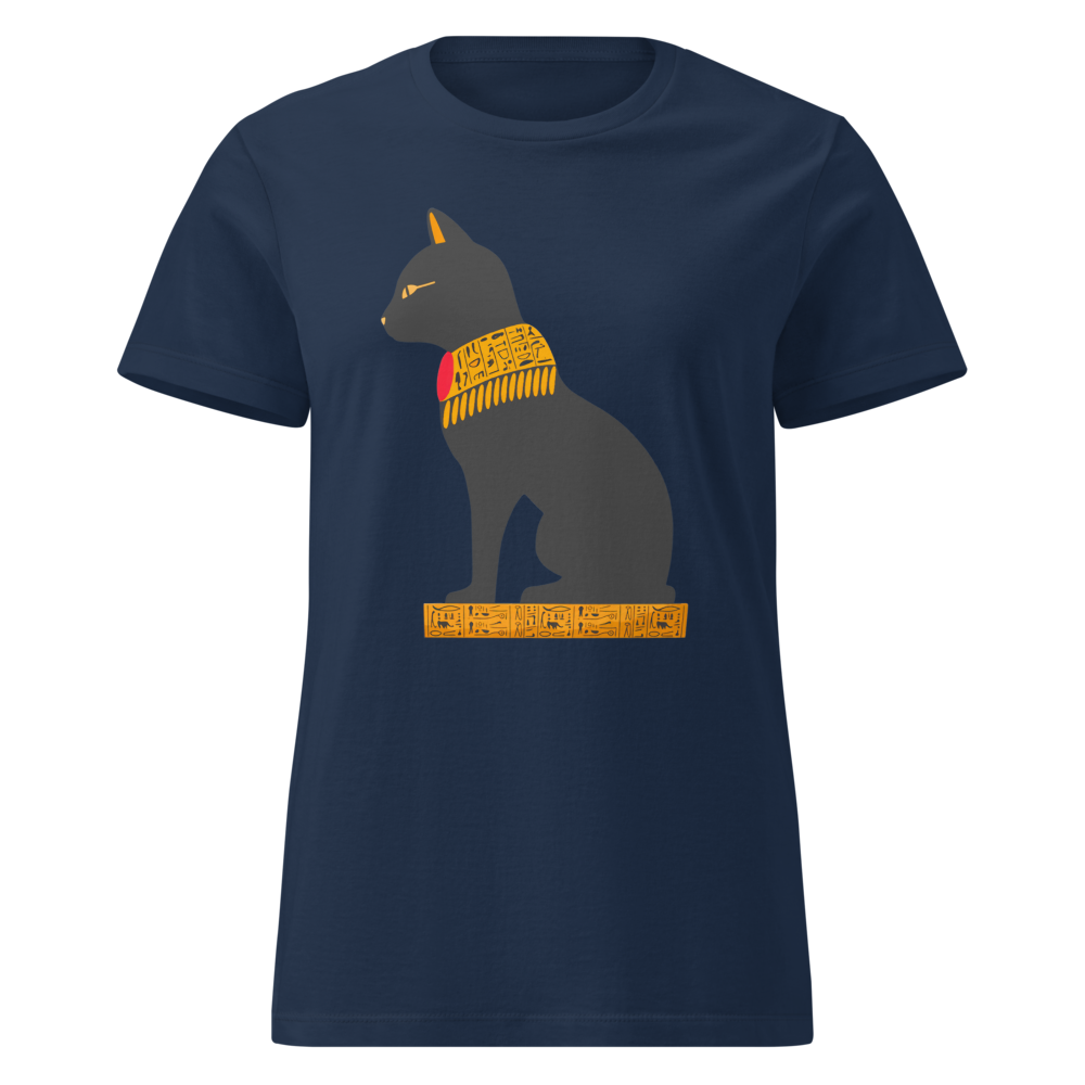 Egyptian cat sitting, hieroglyphs