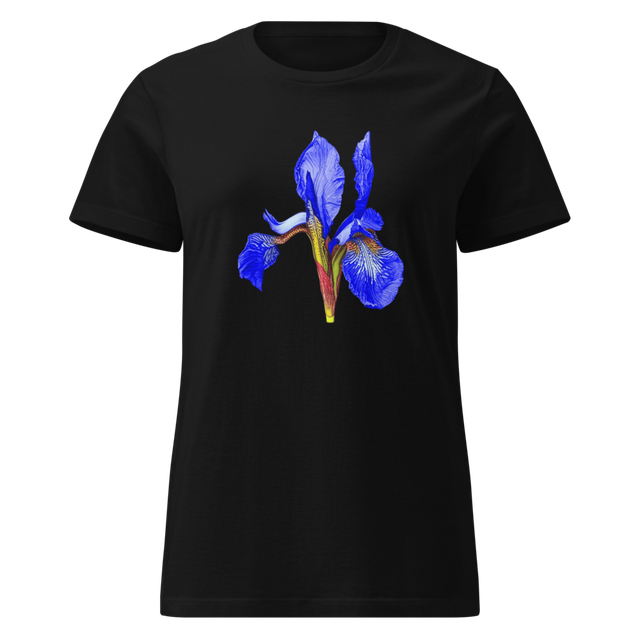 Neon-contrast blue iris