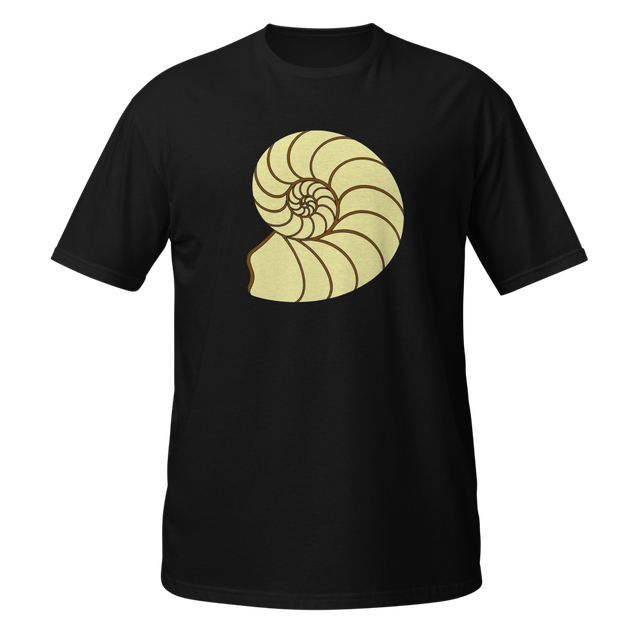 Spiral line art yellow ammonite