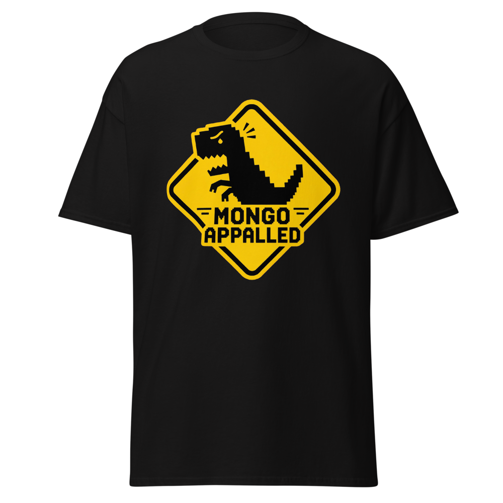 Mongo Appalled Funny Pixel Dinosaur Meme T-Shirt