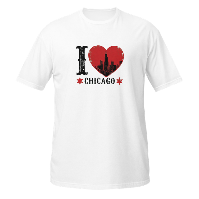 I Love Chicago Vintage Skyline T-Shirt