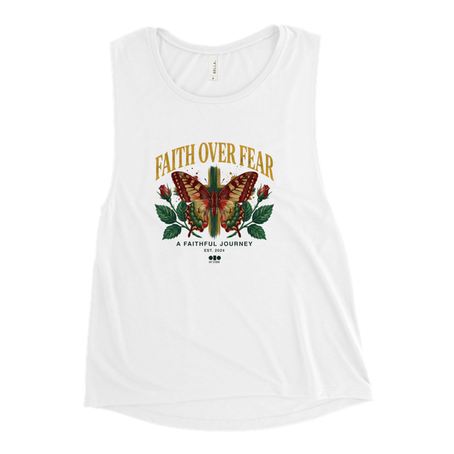 Women's Muscle Tank Faith Over Fear