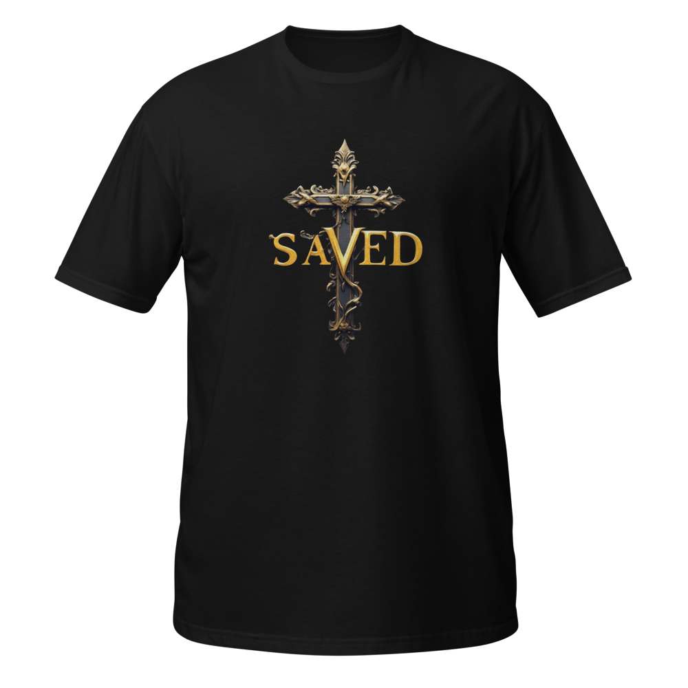 Saved Christian T Shirt - Gildan 64000
