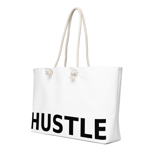 Hustle Minimalist Typography Premium Tote Bag