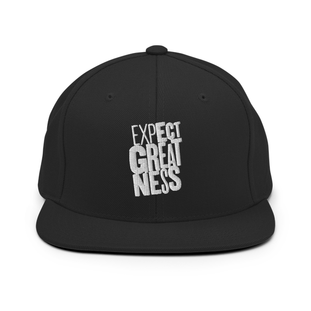Expect Greatness - Classic Snapback ( White Logo )