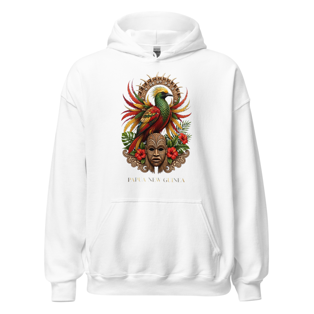 Papua New Guinea Tribal Bird Cropped Hoodie