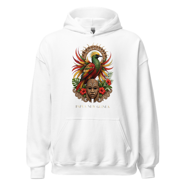 Papua New Guinea Tribal Bird Cropped Hoodie