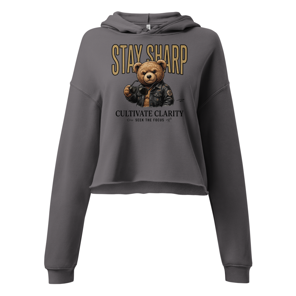 Stay sharp cropped Hoodie 