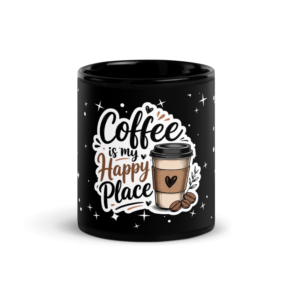 Black Glossy Coffee Mug