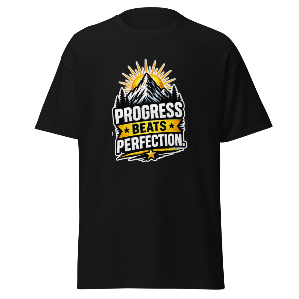 Progress Beats Perfection – Growth Mindset T-Shirt