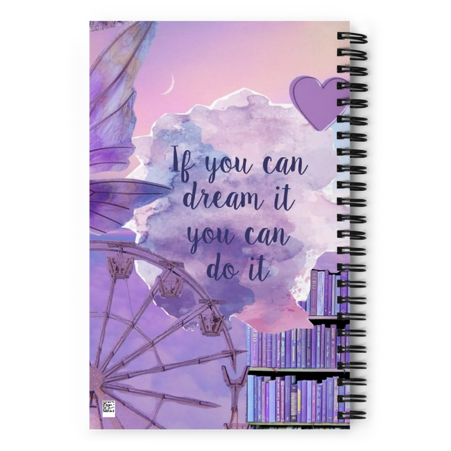 Cool style spiral notebook for English language