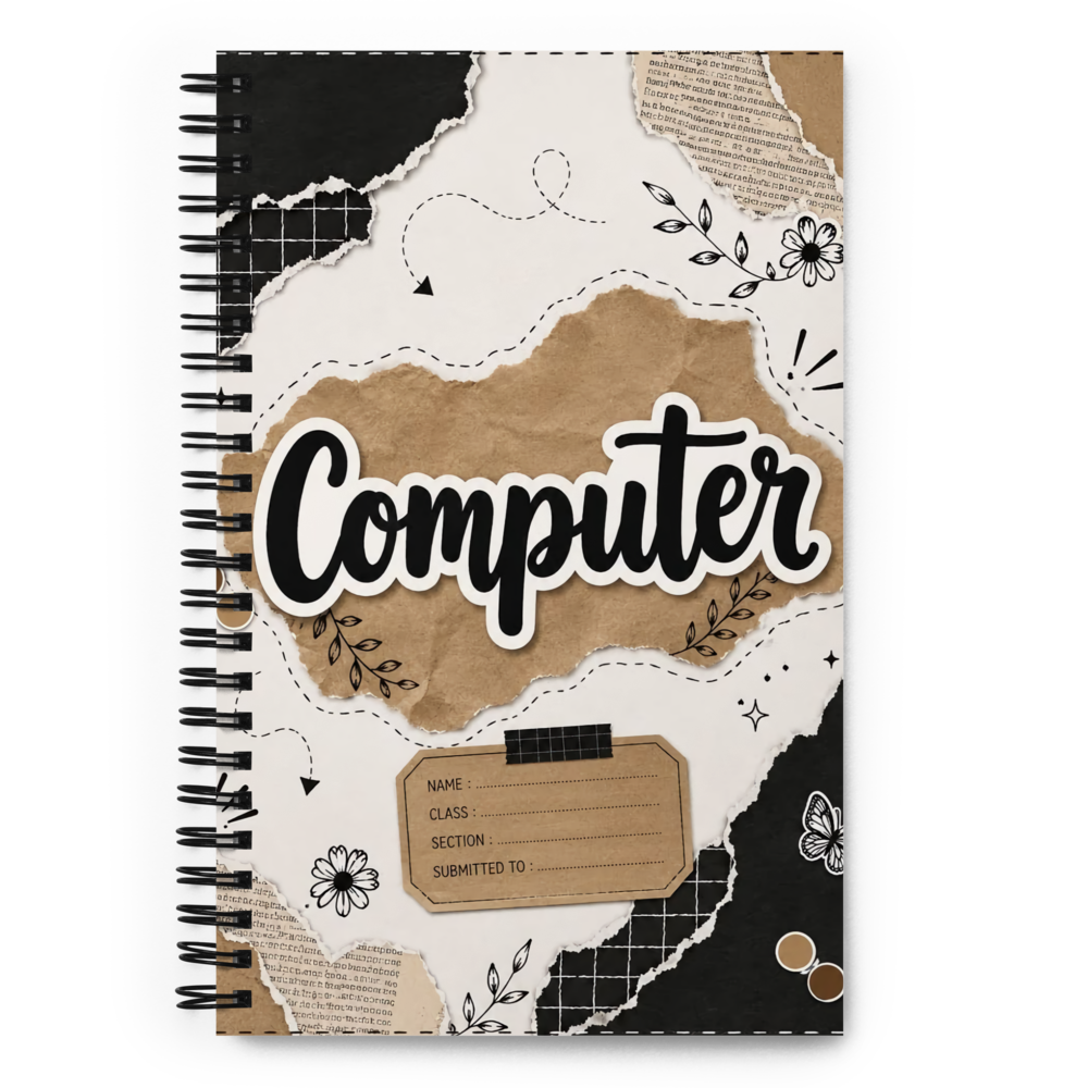 Spiral notebook for Computer subject 