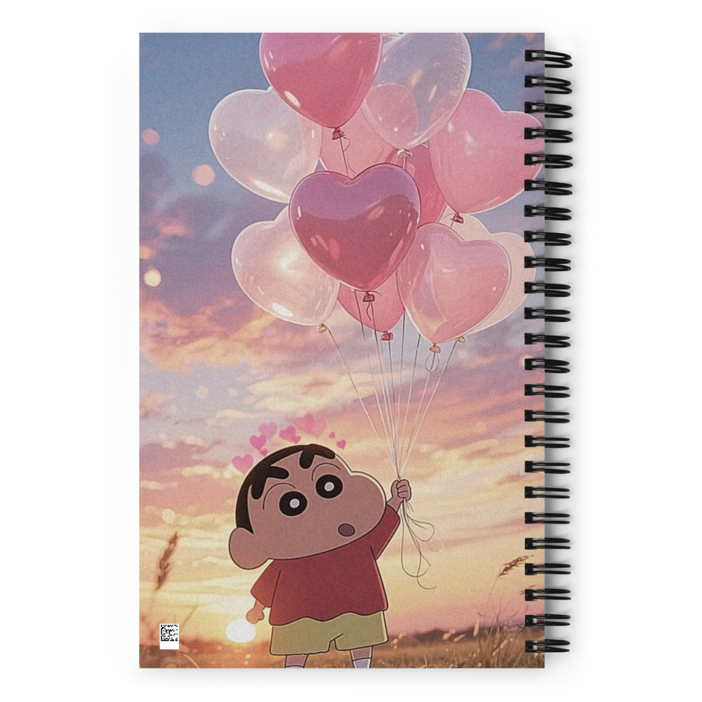 Cool genz style shinchan sprial notebook 