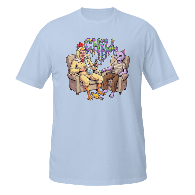 H0MBRE P0LL0 Y GATO CÓSMICO CAMISETA