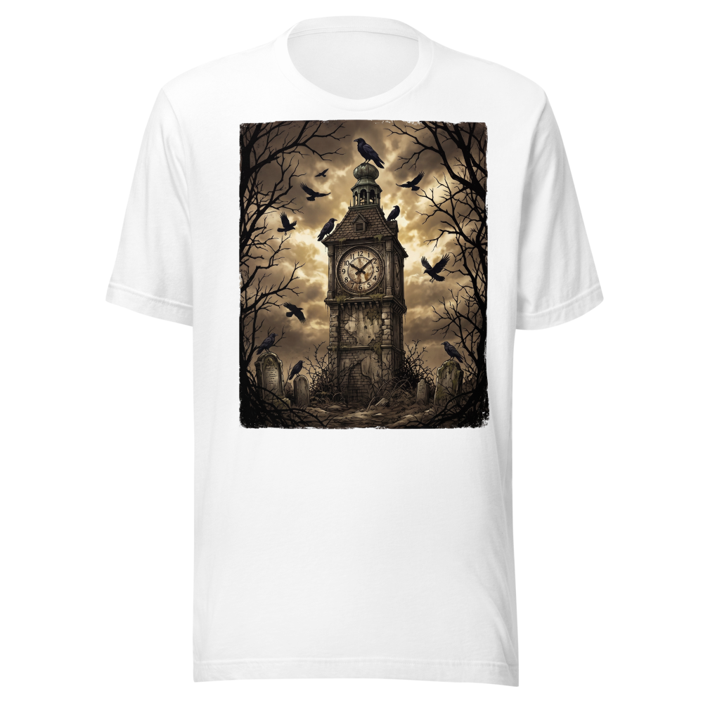 “Haunted Cemetery Clock – Time Never Dies”
