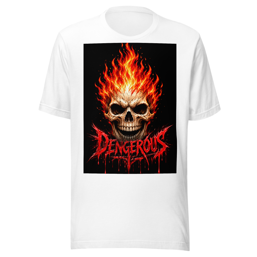 Dangerous Flaming Skull Graphic Design