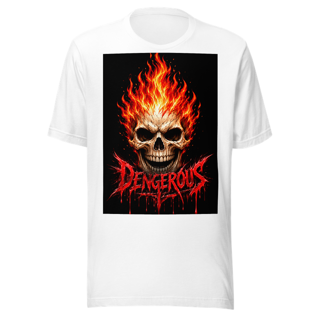Dangerous Flaming Skull Graphic Design