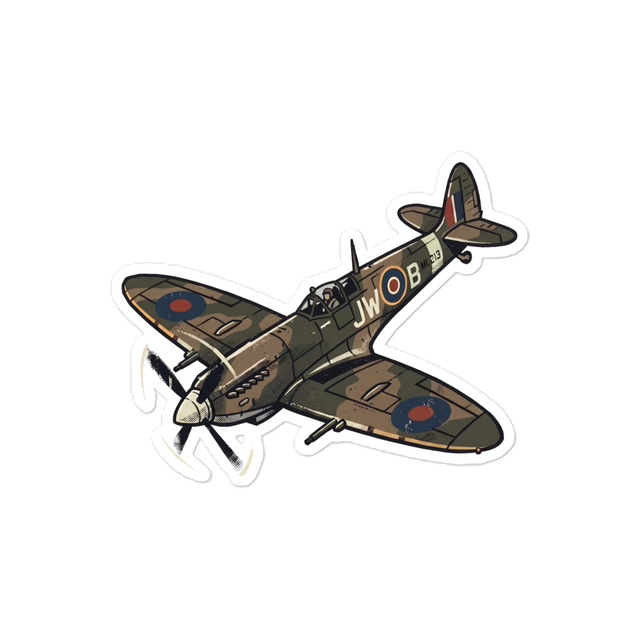 Spitfire die cut sticker