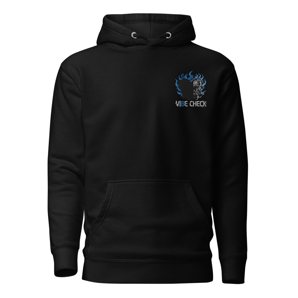 Premium Blue Fire Heart Pullover Hoodie