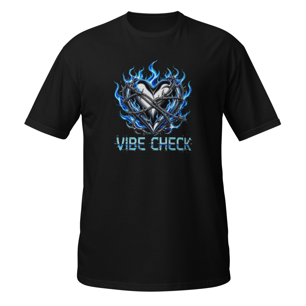 Premium Blue Fire Heart T-Shirt