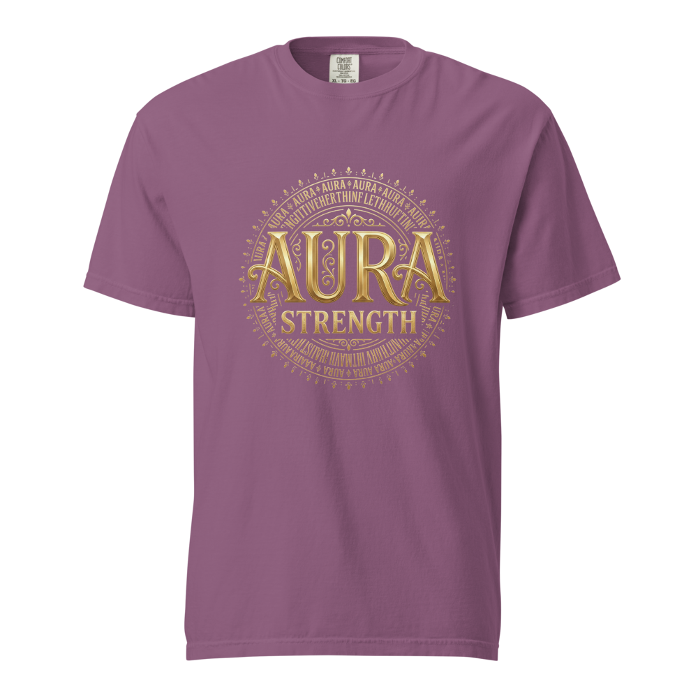Aura Strength Gold Typography Premium Unisex T-Shi