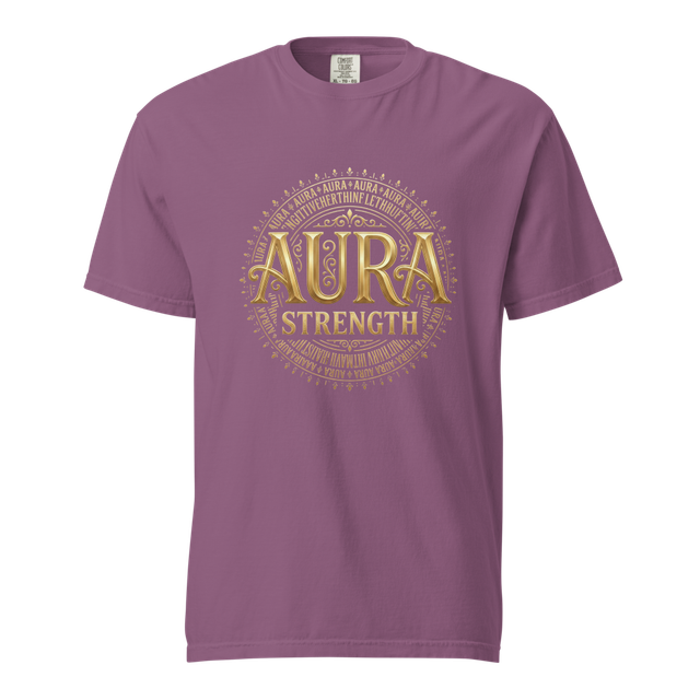 Aura Strength Gold Typography Premium Unisex T-Shi
