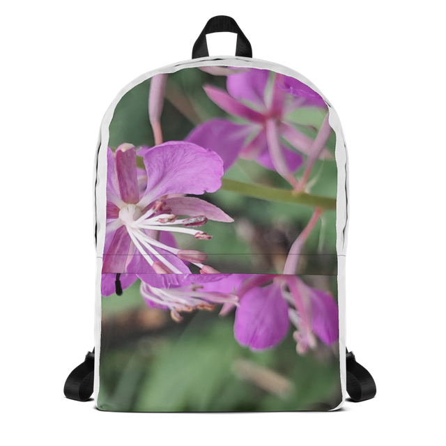 Purple flower backpack