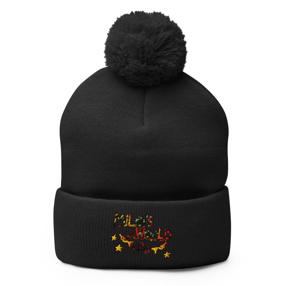 Pom-Pom Knit Cap