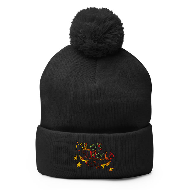Pom-Pom Knit Cap