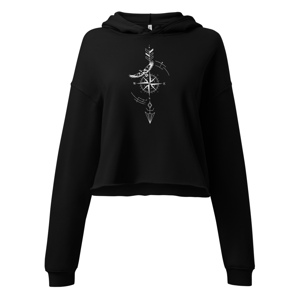 Compass Arrow Cropped Hoodie