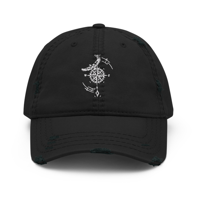 Compass Arrow Distressed Hat